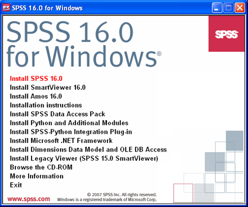 spss 17.0 for windows